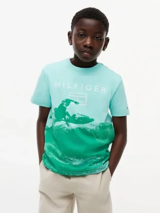 Camiseta con logo de surf para niño