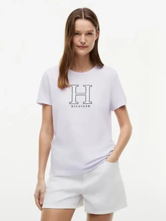 Camiseta con logo H floral