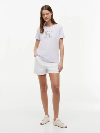 Camiseta con logo H floral