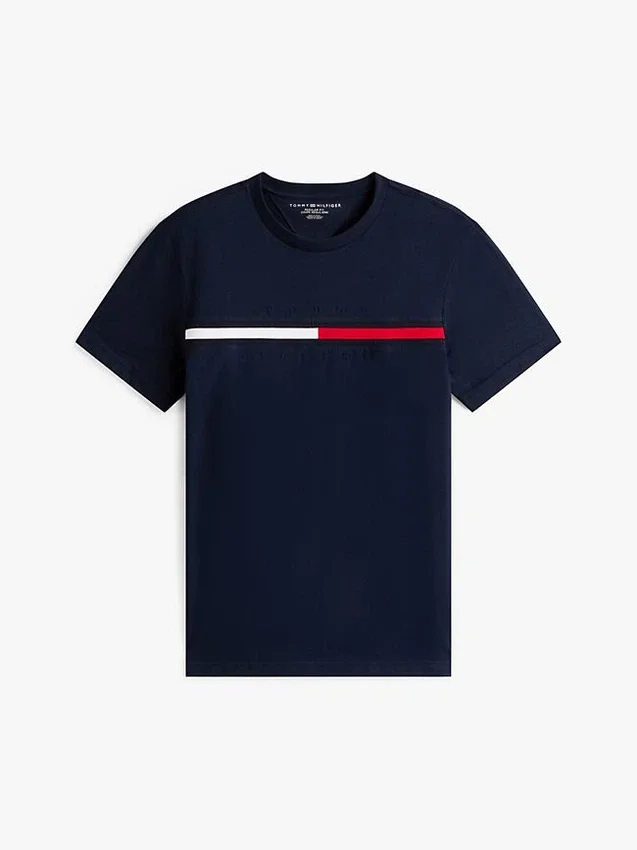 Camiseta con logotipo de bandera bordado Camiseta con logotipo de bandera bordado