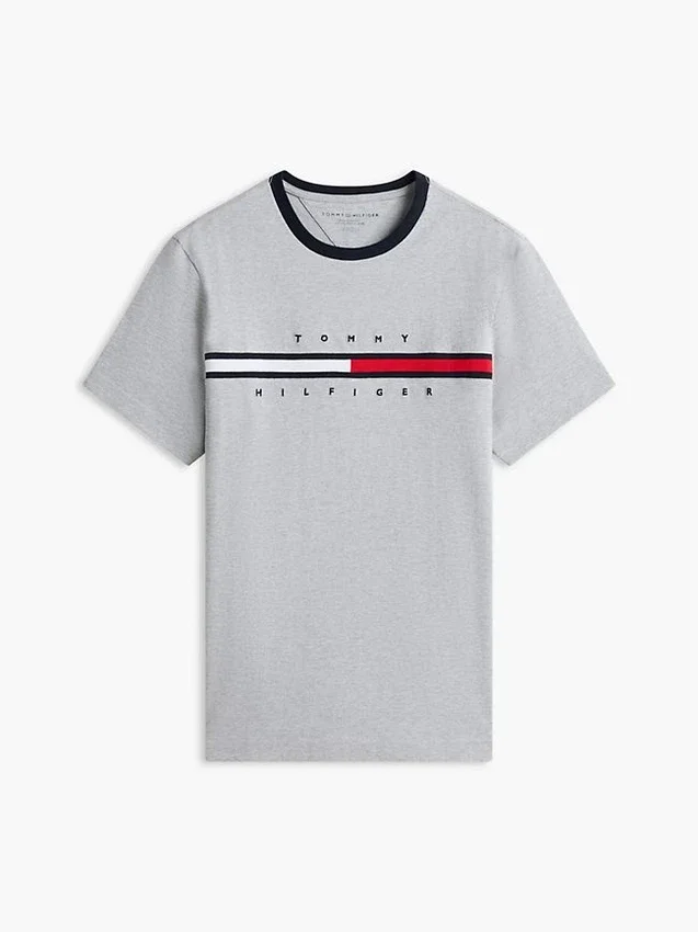 Camiseta con logotipo de bandera bordado Camiseta con logotipo de bandera bordado