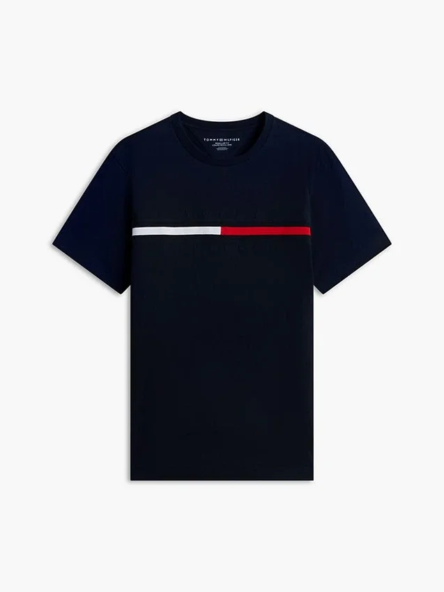 Camiseta con logotipo de bandera bordado Camiseta con logotipo de bandera bordado