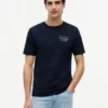 Camiseta con logotipo de bandera ondulada en la espalda Camiseta con logotipo de bandera ondulada en la espalda