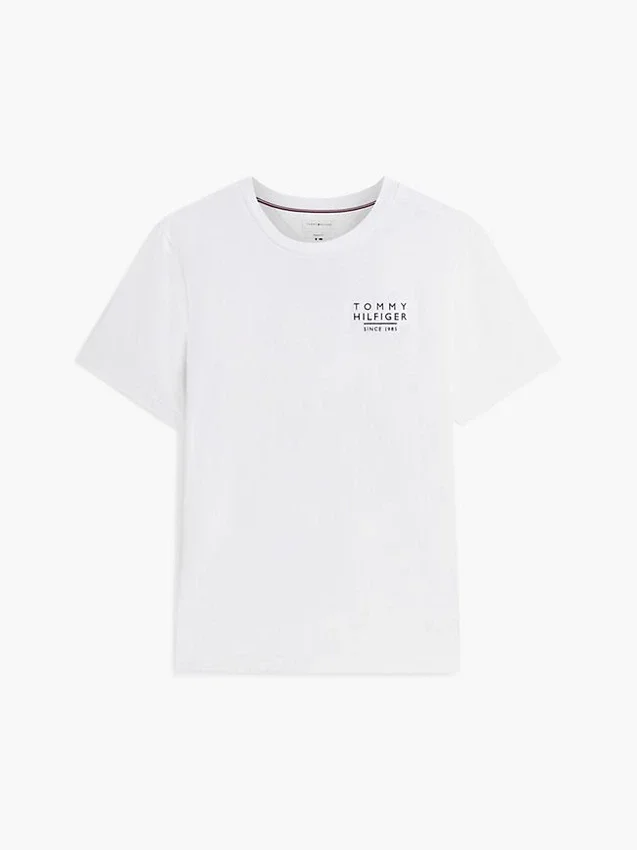 Camiseta con logotipo de bandera ondulada en la espalda Camiseta con logotipo de bandera ondulada en la espalda