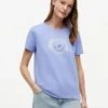 Camiseta con logotipo de hoja de laurel estampado Camiseta con logotipo de hoja de laurel estampado