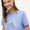 Camiseta con logotipo de hoja de laurel estampado Camiseta con logotipo de hoja de laurel estampado