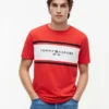 Camiseta con logotipo de rayas en bloque de Hilfiger Camiseta con logotipo de rayas en bloque de Hilfiger