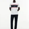Camiseta con logotipo de rayas en bloque de Hilfiger