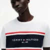 Camiseta con logotipo de rayas en bloque de Hilfiger