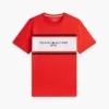 Camiseta con logotipo de rayas en bloque de Hilfiger Camiseta con logotipo de rayas en bloque de Hilfiger