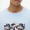Camiseta con logotipo floral tropical Camiseta con logotipo floral tropical