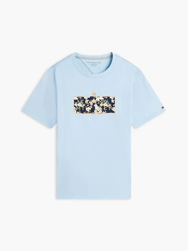 Camiseta con logotipo floral tropical Camiseta con logotipo floral tropical