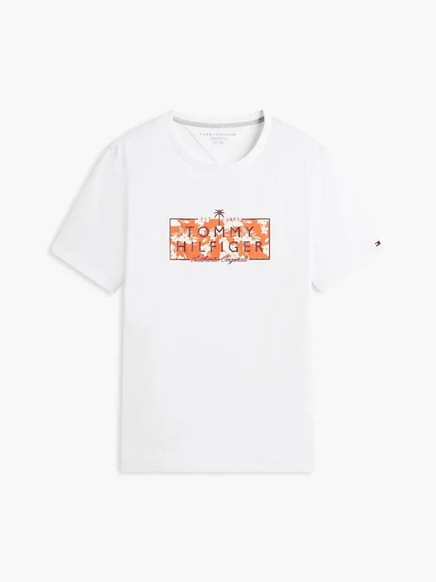 Camiseta con logotipo floral tropical Camiseta con logotipo floral tropical