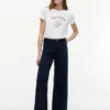 Camiseta con monograma en letra cursiva y estampado de cuadros vichy Camiseta con monograma en letra cursiva y estampado de cuadros vichy