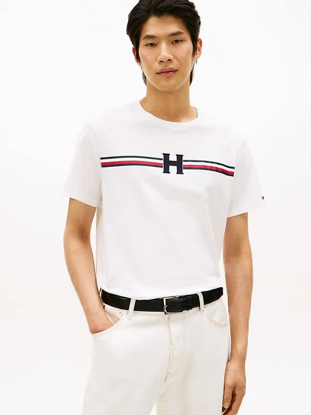Camiseta con rayas H Camiseta con rayas H