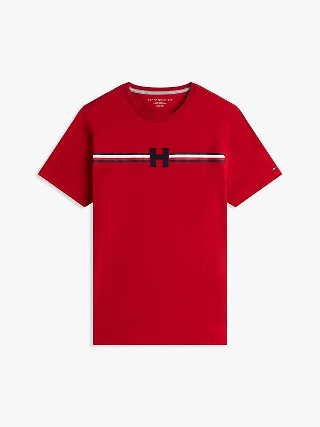 Camiseta con rayas H Camiseta con rayas H