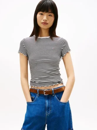 Camiseta con ribete ondulado de Tommy Jeans