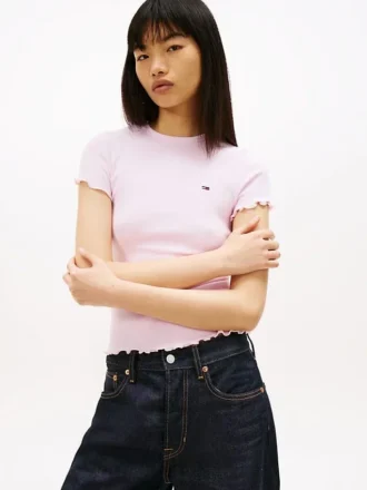 Camiseta con ribete ondulado de Tommy Jeans