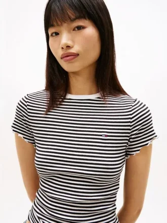 Camiseta con ribete ondulado de Tommy Jeans