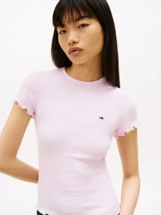 Camiseta con ribete ondulado de Tommy Jeans