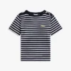 Camiseta de algodón interlock con botones dorados