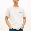 Camiseta de algodón slub con gráfico del logotipo en la espalda Camiseta de algodón slub con gráfico del logotipo en la espalda