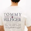 Camiseta de algodón slub con gráfico del logotipo en la espalda Camiseta de algodón slub con gráfico del logotipo en la espalda