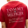 Camiseta de algodón slub con gráfico del logotipo en la espalda Camiseta de algodón slub con gráfico del logotipo en la espalda