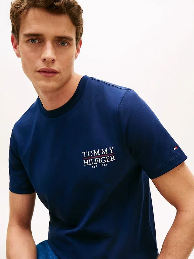 Camiseta de algodón slub con gráfico del logotipo en la espalda Camiseta de algodón slub con gráfico del logotipo en la espalda