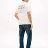 Camiseta de algodón slub con gráfico del logotipo en la espalda Camiseta de algodón slub con gráfico del logotipo en la espalda