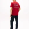 Camiseta de algodón slub con gráfico del logotipo en la espalda Camiseta de algodón slub con gráfico del logotipo en la espalda