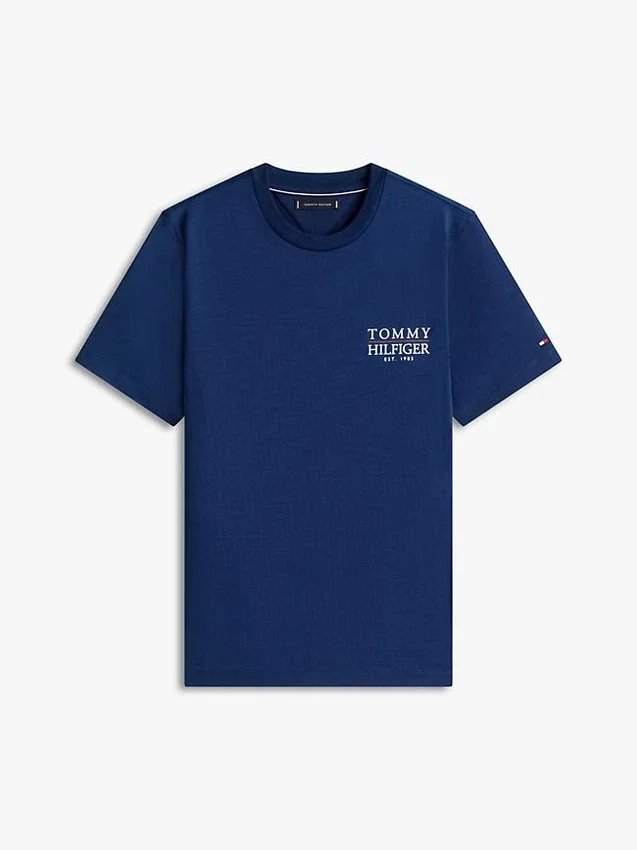 Camiseta de algodón slub con gráfico del logotipo en la espalda Camiseta de algodón slub con gráfico del logotipo en la espalda