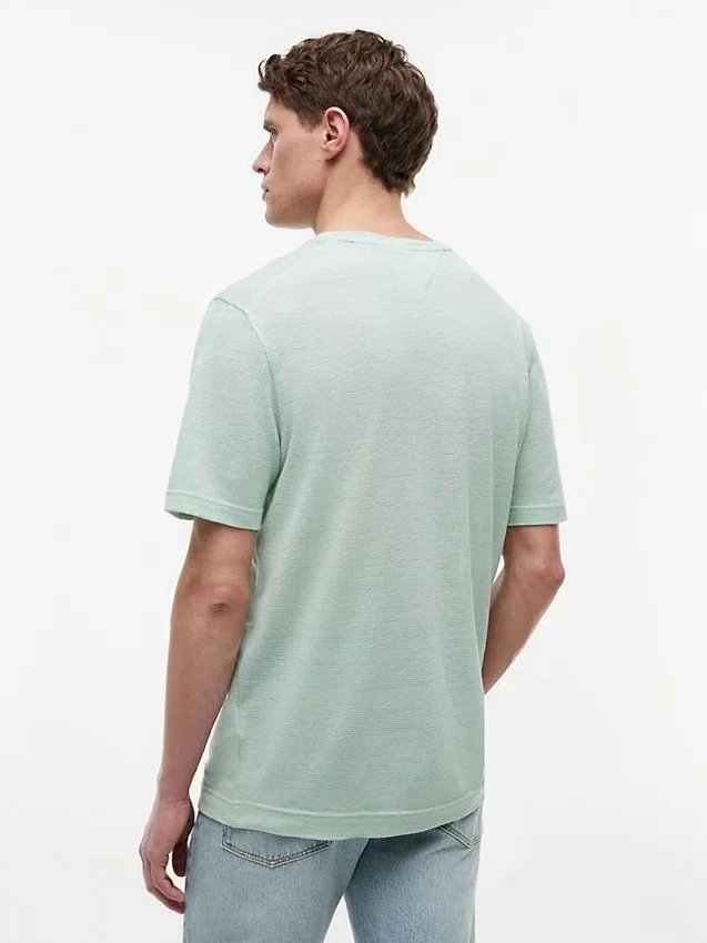 Camiseta de algodón y lino de la línea New York Label Camiseta de algodón y lino de la línea New York Label