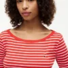 Camiseta de corte ajustado con cuello barco Camiseta de corte ajustado con cuello barco