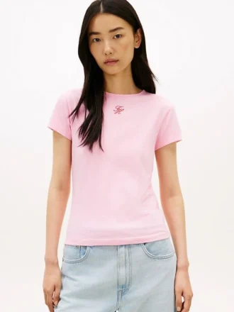 Camiseta de corte ajustado con monograma