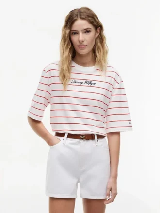 Camiseta de corte holgado con logotipo bordado