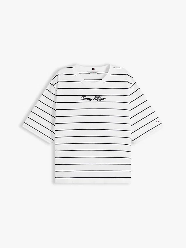 Camiseta de corte holgado con logotipo bordado
