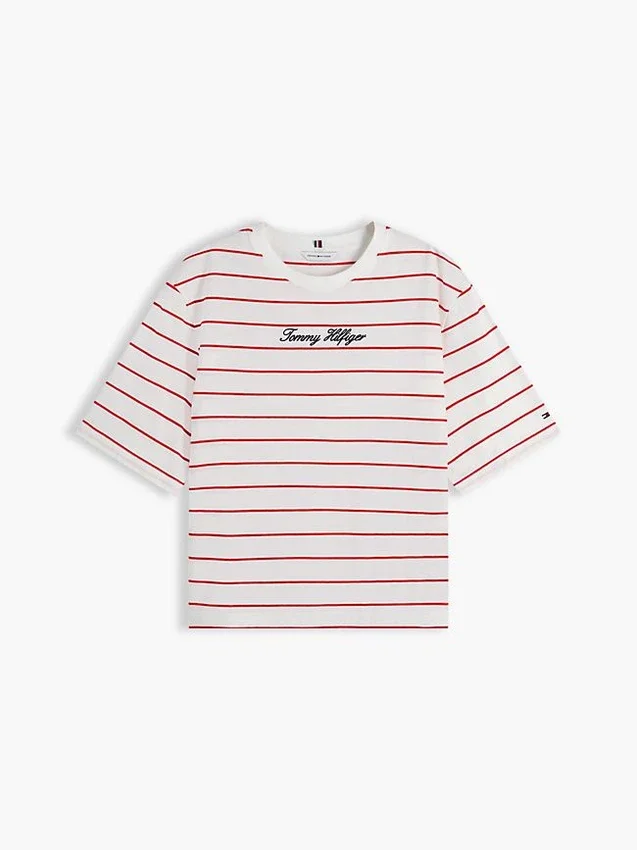 Camiseta de corte holgado con logotipo bordado