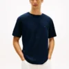 Camiseta de corte holgado con logotipo de bandera en la espalda