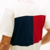 Camiseta de corte holgado con logotipo de bandera en la espalda