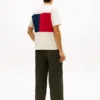 Camiseta de corte holgado con logotipo de bandera en la espalda