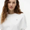 Camiseta de cuello redondo con mangas murciélago