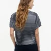 Camiseta de cuello redondo con mangas murciélago