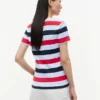 Camiseta de cuello redondo con rayas de rugby