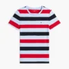 Camiseta de cuello redondo con rayas de rugby