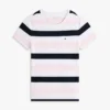 Camiseta de cuello redondo con rayas de rugby Camiseta de cuello redondo con rayas de rugby