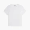 Camiseta de cuello redondo de mezcla de lino
