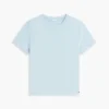 Camiseta de cuello redondo de mezcla de lino