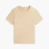 Camiseta de cuello redondo de mezcla de lino