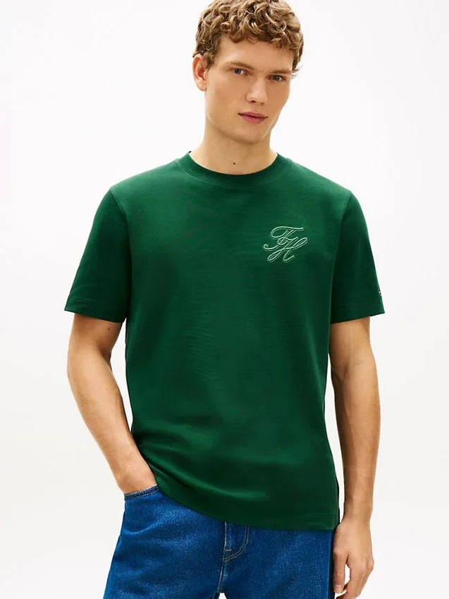 Camiseta de punto entrelazado con monograma Camiseta de punto entrelazado con monograma